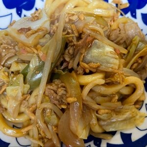 ちょっと濃いめの焼きうどん